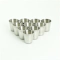 Miniatyrbillede 2 af 4: 10 stk 30 ml bærbare vindricksglas i rustfrit stål Sølv 10Pcs