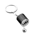 Miniatyrbillede 1 af 8: Sort Gear Shift Nøglering - Mini Bilgearkasse Stil, One Size sortEn one-size blackA one-size