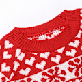 Miniatyrbild 7 av 10: Damtröja för höst, vinter och jul - Stickad tröja för kvinnor, vit, liten red double extra large