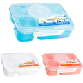 Miniatyrbild 4 av 5: IC Ny mikrovågsugn Bento Lunchbox + Sked Bestick Picknick Innehåll Blå