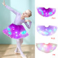 Miniatyrbilde 3 av 5: IC Barn Jenter LED Lysende Ballettdans Tulle Tutu Skjørt Blå