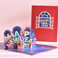Miniatyrbild 1 av 5: Julgranskort med Pop-up - Vinterpresent