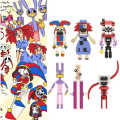 Miniatyrbillede 4 af 5: Digital Circus Byggeklodssæt - 7 i 1 Mini Pomni Jax Ragatha King Gangle Zooble Bubble Caine Humor Magic legetøj til børn 7sæt