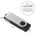 Miniatyrbilde 3 av 5: IC 16 GB USB 2.0 Flashminne Svängbar Tomminne Bulk 10-pakke, 12 Avtagbare Hvite Etiketter (Svart)