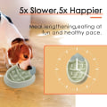 Miniatyrbild 4 av 5: IG Hundkatt Slow Feeder Skål Valp Slow Feeder Skål för Torrfoder och Blötmat Grön