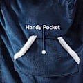 Miniatyrbilde 5 av 5: Oversized Hettegenser Teppe Bærbar Lammeull Fluffy Teppe Grå Grey