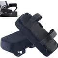 Stolsarmstöd Memory Foam Tryckavlastande Armstödskuddar för Kontors- och Gamingstolar Svart 2-pack