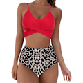 Miniatyrbild 3 av 5: IC NOE Wrap Bikini Set Push Up Hög Midja 2 delar M
