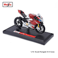 Pikkukuva 2 / 5: IC Ducati Panigale V4S moottoripyörä malli leluauto simulaatio metalli moottoripyörä koriste