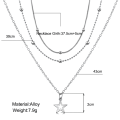Pikkukuva 2 / 4: IC Cutout Tähti Choker-kaulakoru Kerrostettu Tähti Ripus