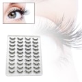 Miniatyrbilde 2 av 5: Løsøgonvipper Faux 3D-vipper Naturlig utseende Fluffy Cat-Eye Wispy-vipper Gjenbrukbar pakke 4 blandet stil 20 par Stil 208