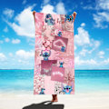 Miniatyrbild 1 av 5: 1:a 75x150cm Disney Lilo & Stitch Strandhandduk Mjuk Absorberande Badlakan Barn Pojkar Flickor Pool Party Present Microfiber Badlakan 21 75X150cm