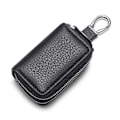 Miniatyrbilde 4 av 5: Svart etui, lær nøkkelring Unisex lær nøkkelring IC