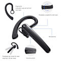 Miniatyrbillede 5 af 5: Bluetooth-headset, med mikrofon, ergonomisk støjreducerende køreheadset til telefon, tablet til lastbilchauffører