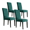 Miniatyrbilde 10 av 10: Fløyelsstoltrekk tykk solid farge stoltrekk elastisk fulldekkende stoltrekk restaurant hotell hjem spisebord stoltrekk Khaki four pack Standard high back 45-58cm