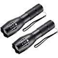 Miniatyrbillede 1 af 5: IC LED-lommelygte, taktisk lommelygte med høj lumen lys batteri bærbar vandtæt zoombar lommelygte med 5 tilstande