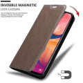 Pikkukuva 4 / 5: Samsung Galaxy A10e / A20e -kotelo - jalustatoiminnolla ja korttipaikalla COFFEE BROWN Galaxy A10e / A20e