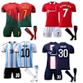 Miniatyrbillede 4 af 5: Nyt fodbold sæt til drenge, børn, kortærmet trøje, strømper, fodbold liverpool udebane sæt blank liverpool away kit blank 28/(12-13 years)