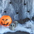 Pikkukuva 3 / 5: Halloween 200g Teko-hämähäkinseitit sisä- ja ulkokoristeluun, joustava