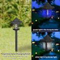 Miniatyrbilde 4 av 11: 2 stk. Solar Bug Zapper Utomhus Vanntett LED Solar Mygg Zapper Utomhus Solar Powered Mosquito Killer Light Lampa for innendørs og utendørs