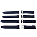 Pikkukuva 3 / 5: Swatch 16/17/19/20 mm silikonikelloremmi Ranneke Ranneke Kestävä {FW} Musta 19 mm Black 19mm
