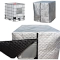 Pikkukuva 3 / 4: IBC - Suojapeite IBC-säiliölle - Sadesuoja - Pakkassuoja - 1000 litran IBC-säiliölle - 120 x 100 x 116 cm Hopea