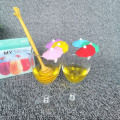 Miniatyrbillede 4 af 5: 6 Kreative Paraply-Vinglasmarkører til Juice, Drikke, Mælk, Te, Barer