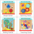 Miniatyrbild 3 av 5: IC Kuber för Spädbarn, Montessori Träleksaker för 1-åriga Pojkar och Flickor