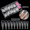 Miniatyrbillede 1 af 4: 100 stk. Poly Nail Gel Quick Building Form Nail Dual Forms Finger Extension Nail Art Uv Builder Nemt at finde negleværktøj