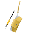 Pikkukuva 2 / 3: Dam Glasögon Glasögon Fodral Läder Solglasögon Case Solglasögon Fodral Case Glasögon Fodral Gul Yellow 16.5X7.3X1CM