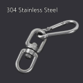 Miniatyrbilde 5 av 5: IC 6 stk M5 Karbinhaker Karbinhake Caribeaner Clip, Stor Aluminium D-Ring Form Carabeaner