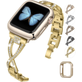 Miniatyrbild 1 av 5: IC Watch armband kompatibelt med Apple Watch 38 mm 40 mm 41 mm 42 mm 44 mm 45 mm SE-serien 7 6 5 4 3 2 1 Damarmband Metall