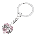 Miniatyrbillede 3 af 4: Graduation Keyring Legering nøglering Hjerte Charm Circle Sød Graduation Gave Pink IC
