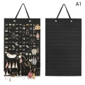 Miniatyrbillede 1 af 5: IC Væghængt Smykke Display Organizer Taske Vertikal Sort