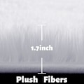 Miniatyrbilde 3 av 5: IG Pelsmatte for soverom, Fluffy Circle Rug 4'X4' for barnerom i Hvit 5.2 x 5.2 Fot