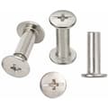 30 Set Chicago Bindningsskruvar, Förnicklade Bindningsskruvar 5mm x 15mm, Silverton