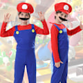 Miniatyrbild 4 av 7: Luigi-dräktset, Luigi-dräkt, Bros, Maskeraddräkt, Kvinnor, Män, Outfit för jul, karneval, maskerad Children boys red L