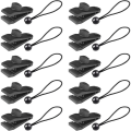 Miniatyrbillede 1 af 4: IC 10*klemme + 10*elastisk snor (helt sort) teltklemme udendørs presenningklemme fast plastikklemme