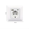 Pikkukuva 2 / 4: IC Type-C + USB 16A 86-liitäntäpaneeli, pistorasioiden määrä: 2 reikää