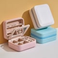 Miniatyrbillede 5 af 5: IC Bærbar Smykkeskrin Smykker Øreringe Øreringe Opbevaringsboks Korea Kreativ Smykkeskrin (Hvid)