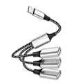 Miniatyrbild 3 av 5: IC Ryra Multi USB Typ C Hub Splitter Förlängningar 4 Portar OTG Hög Hastighet Överföringsadapter Bärbar