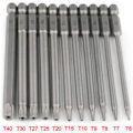 Miniatyrbillede 2 af 5: IC Sæt med 11 ekstra lange (100 mm) og magnetiske sekskantede Torx-bits - Elektrisk skruetrækker