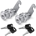 Miniatyrbillede 1 af 3: Skåplås, 2-pak 30 mm nøglekamlås til at sikre dit skab og skuffe, autocamper dør, postkasse, værktøjskasse, kasse osv.