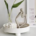 Miniatyrbild 2 av 6: Plastic Serving Tray, Makeup Storage, Desktop Storage for Snacks, Decor, White