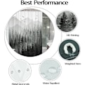 Miniatyrbild 5 av 5: IC Svartvitt Misty Forest Set Grå Grå Ombre Vattentät Tyg Duschdraperier Nature Tree Mountain (72'' × 72'', Svart)