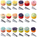Miniatyrbilde 2 av 5: Set med 58 bakverkstips i rustfritt stål med 48 tips for kake