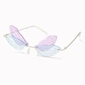 Miniatyrbilde 1 av 5: IC Dragonfly Wing Shape Solbriller for voksne lilla og blå
