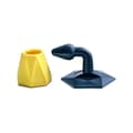 Diamond Shaped Silicone Door Stopper with Suction Cup - No Punching - Windshield Sticker (Blue)