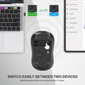 Miniatyrbillede 2 af 5: IC Bluetooth-mus, 2,4G trådløs Bluetooth-mus Dual Mode (Bluetooth 5.0+ USB), computermus med USB-modtager