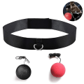 Miniatyrbillede 3 af 5: IC Reflexbold – Blød Multilayer Premium Pandebånd Boksebold – Reflex Speed ​​Ball – Hånd-Øje Koordinationstræning – Sort
